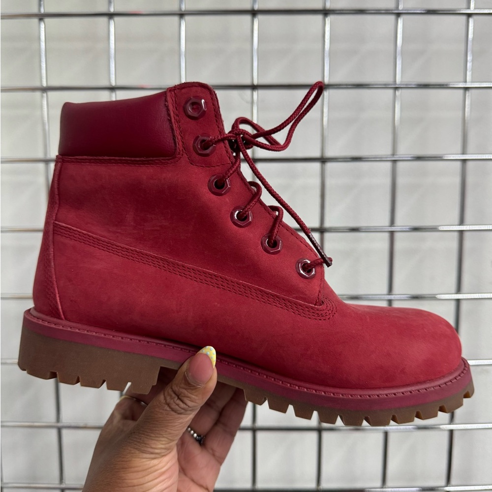 Timberland 6-Inch Premium Waterproof Boots Red Monochrome Mens Size 5